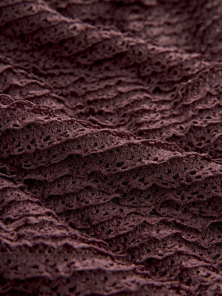 Braun - Strukturiertes Minikleid mit Puffärmeln - Bild 7 von 7 Braun - Strukturiertes Minikleid mit Puffärmeln - Bild 7 von 7