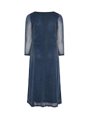 Μπλε - Yours Curve Metallic Knot Maxi Dress - Εικόνα 6 από 6