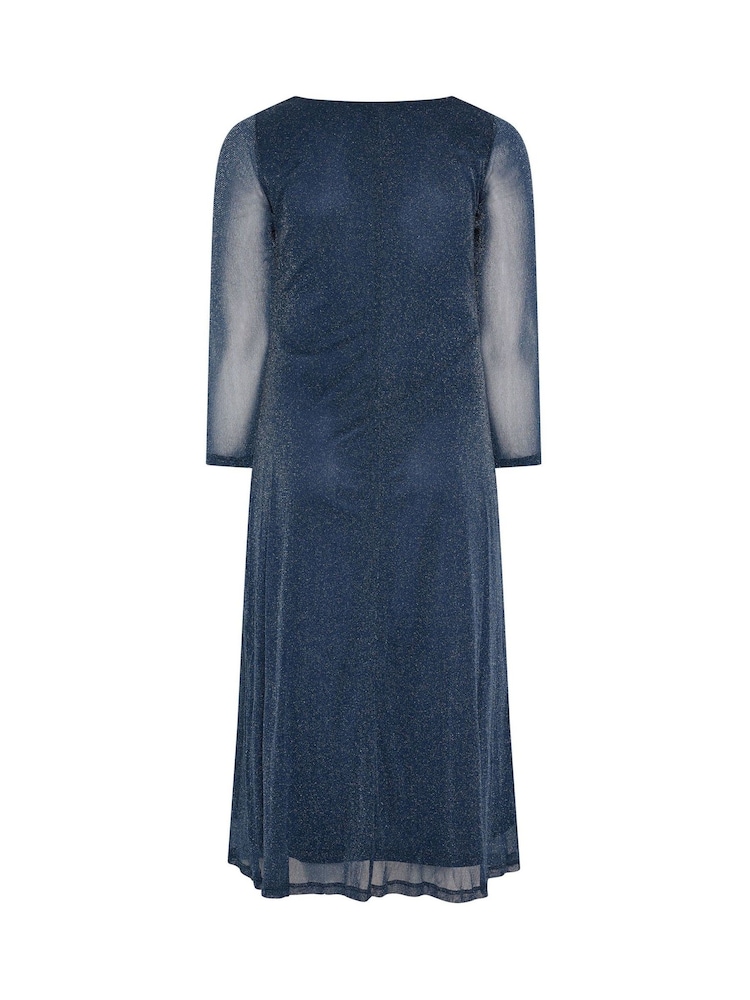 Μπλε - Yours Curve Metallic Knot Maxi Dress - Εικόνα 6 από 6 Μπλε - Yours Curve Metallic Knot Maxi Dress - Εικόνα 6 από 6