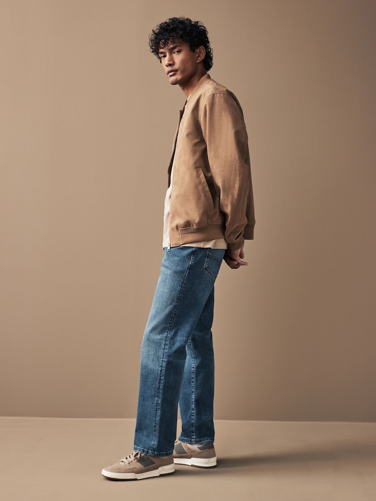 Blue Light Straight Fit Signature Heavyweight Cotton Jeans - Image 2 of 11 Blue Light Straight Fit Signature Heavyweight Cotton Jeans - Image 2 of 11