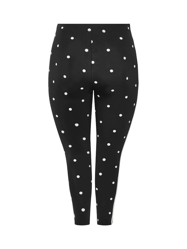Buy Yours Curve Black Polka Dot Active Leggings from Next Israel