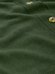 Khaki Green Soft Touch Button Up Knitted Cardigan - Image 8 of 8