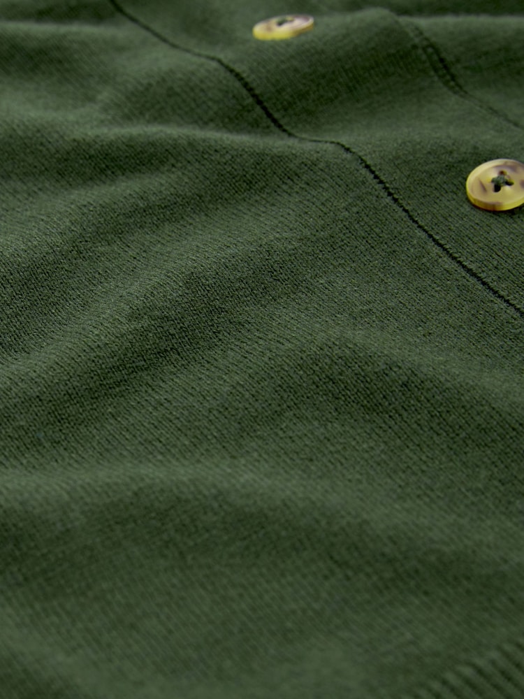 Khaki Green Soft Touch Button Up Knitted Cardigan - Image 8 of 8