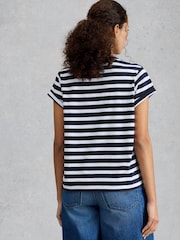 White Stuff Blue Gina Stripe T-Shirt - Image 2 of 6