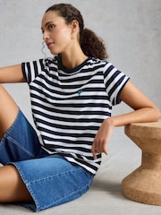 White Stuff Blue Gina Stripe T-Shirt - Image 3 of 6