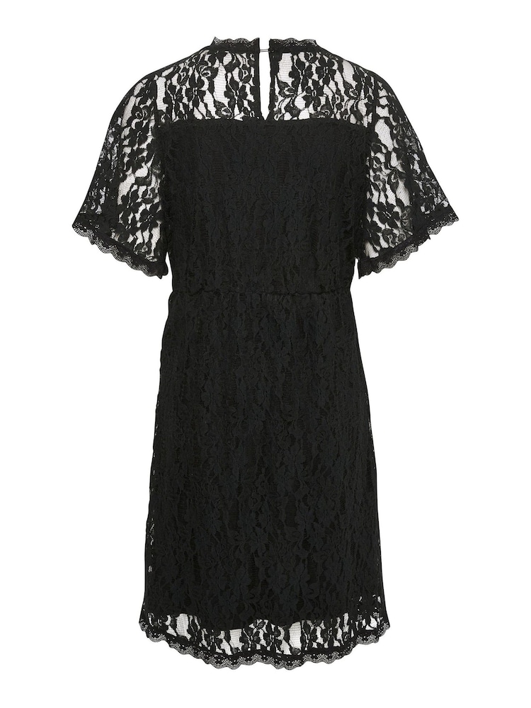 Cream Kit Knee Length Lace Black Dress - Image 6 of 6