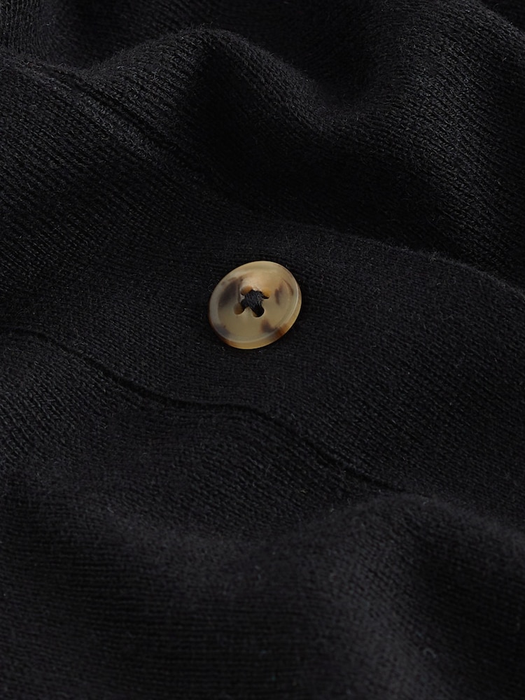 Black Soft Touch Button Up Knitted Cardigan - Image 6 of 6