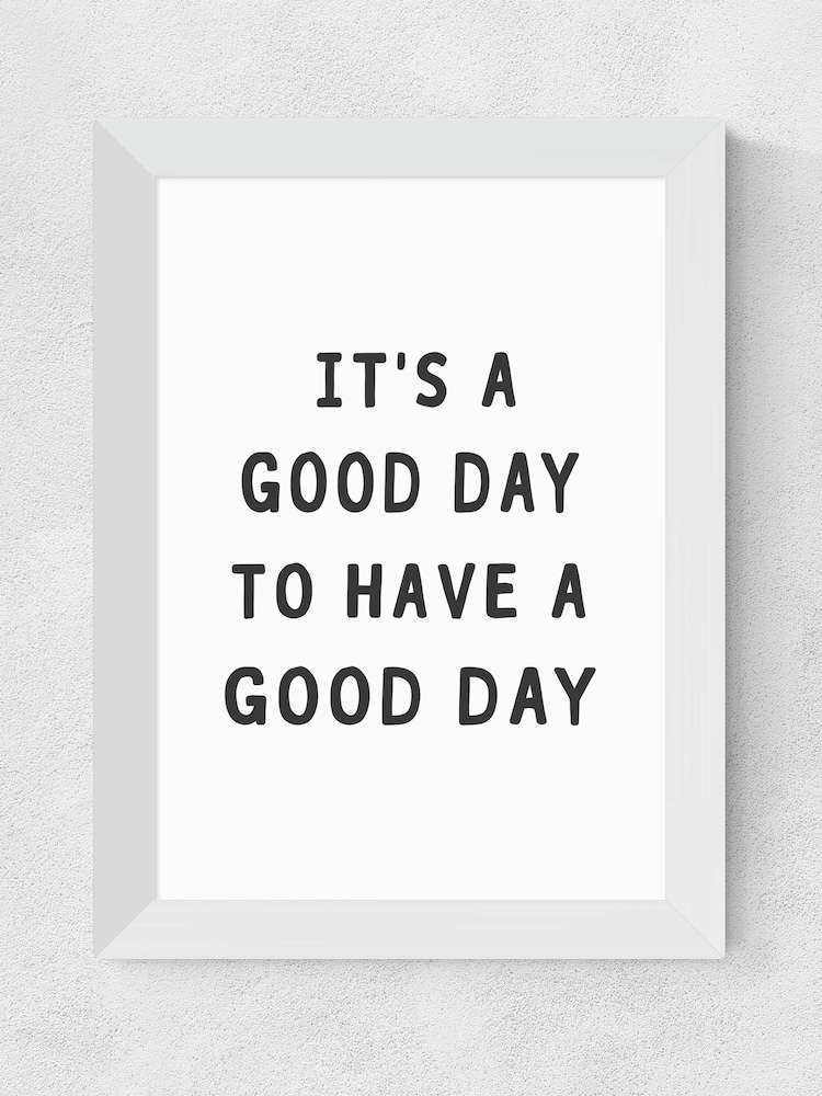 East End Prints White A Good Day Print - Image 1 of 3