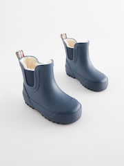 Navy Warm Lined Ankle Wellies - Image 1 of 7