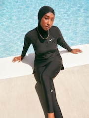 Nike Black Victory Full Coverage Swimming Leggings - Image 1 of 7