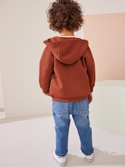Rust Brown Zip Through Hoodie (3mths-7yrs) - Image 2 of 6