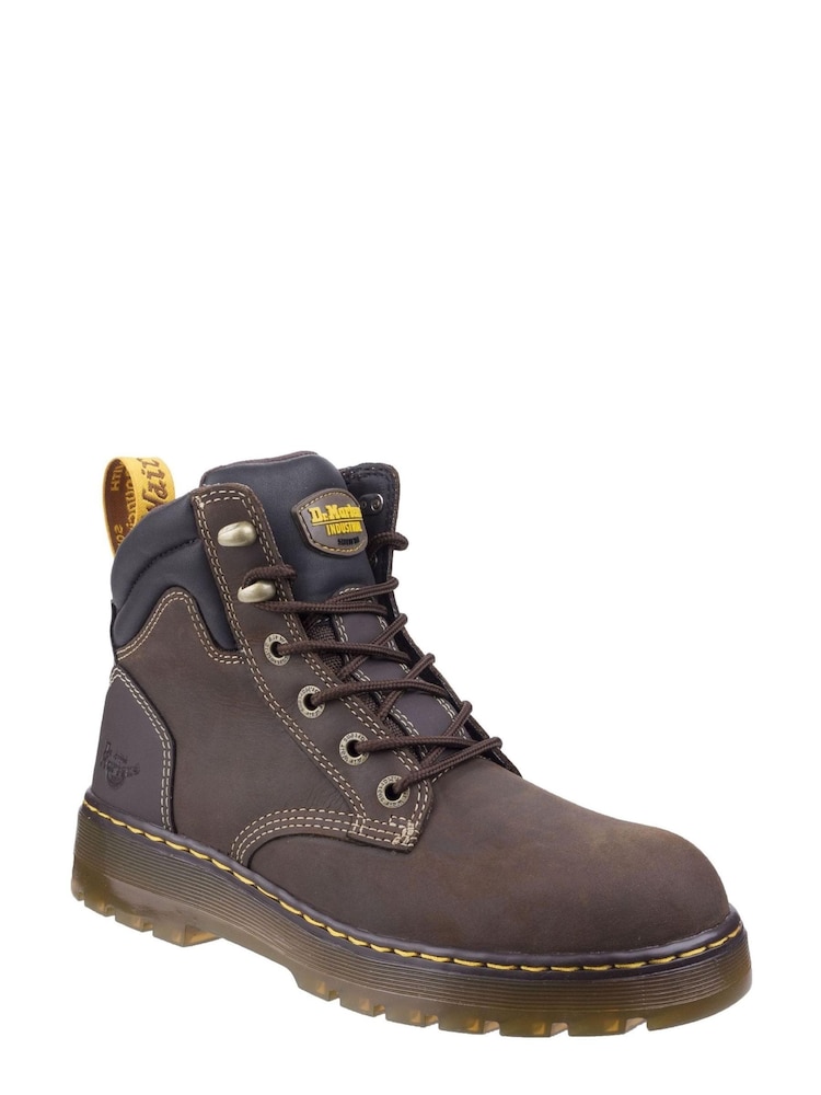 Dr. Martens Brown Brace Hiking Style Safety Boots - Image 1 of 3 Dr. Martens Brown Brace Hiking Style Safety Boots - Image 1 of 3
