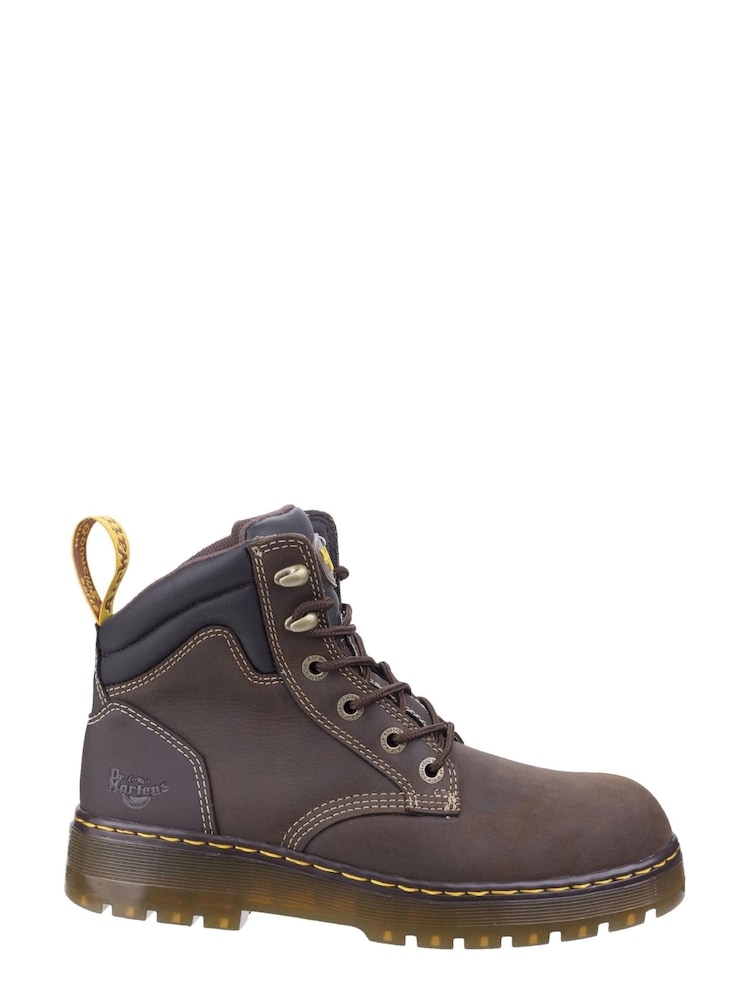 Dr. Martens Brown Brace Hiking Style Safety Boots - Image 2 of 3 Dr. Martens Brown Brace Hiking Style Safety Boots - Image 2 of 3