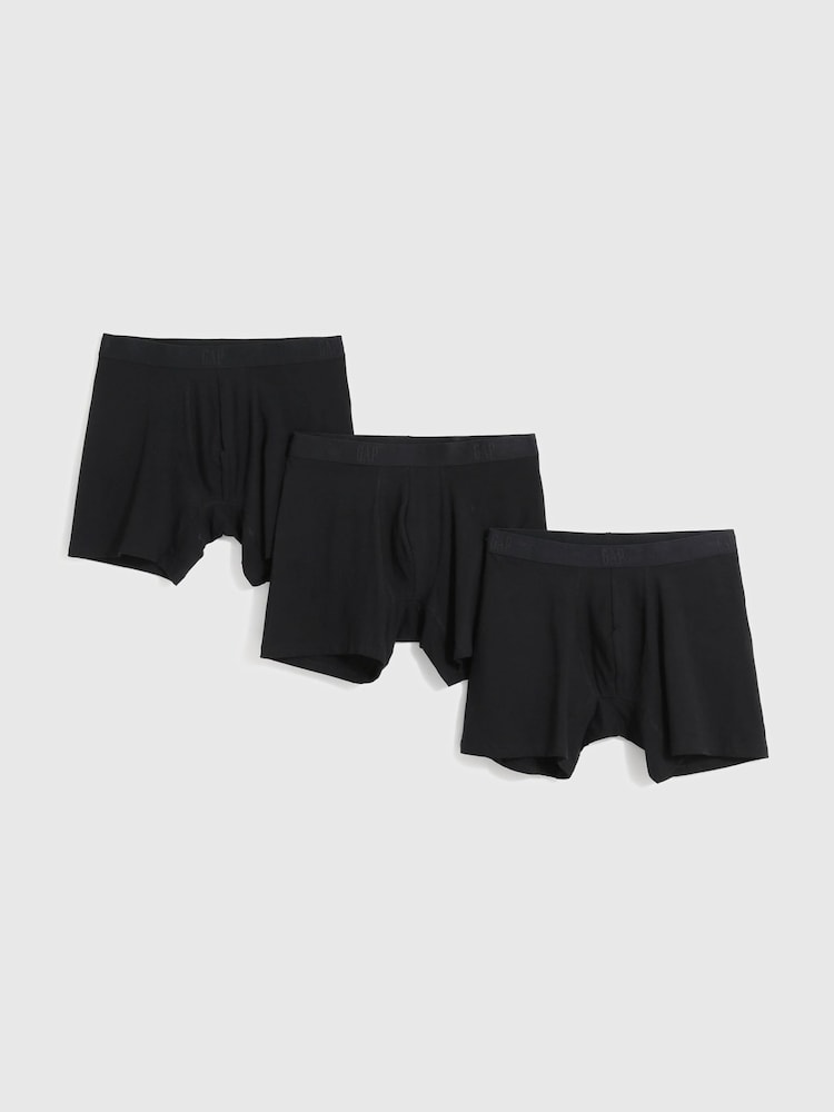 Gap Black Cotton Logo 3 Pack Boxers - Image 1 of 1