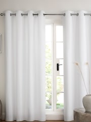 Cortinas de ilhós de algodão - Imagem 1 de 7