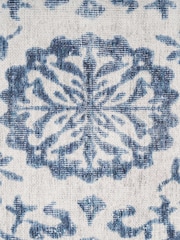 kukoon Blue Washable Bala Flatwoven Vintage Damask Area Runner - Image 2 of 6