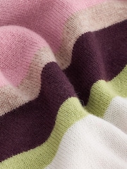 Neutral and Pink Stripe - Premium Pullover aus 100 % Lammwolle mit Strickmuster und Rundhalsausschnitt - Image 7 of 7
