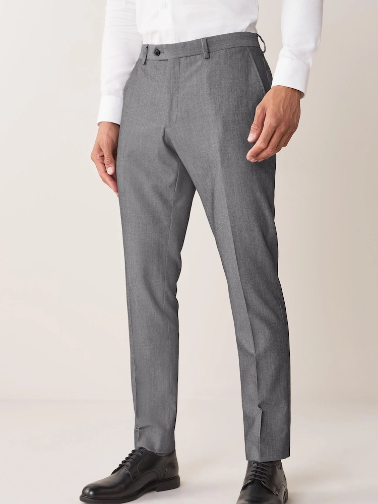 Light Grey Slim Fit Suit Trousers - Image 1 of 5 Light Grey Slim Fit Suit Trousers - Image 1 of 5