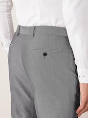 Light Grey Slim Fit Suit Trousers - Image 4 of 5