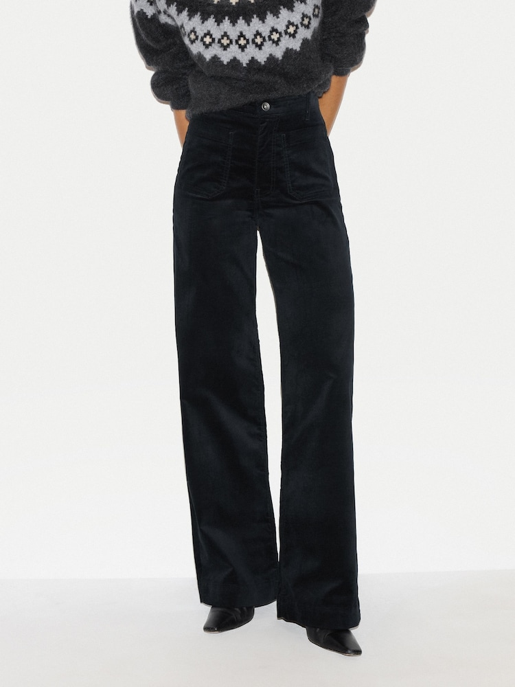 Jigsaw Black Rhea Velvet Patch Pocket Jeans - Image 1 of 6 Jigsaw Black Rhea Velvet Patch Pocket Jeans - Image 1 of 6