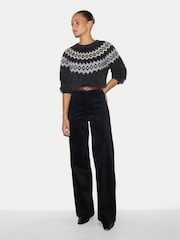 Jigsaw Black Rhea Velvet Patch Pocket Jeans - Image 3 of 6