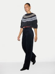 Jigsaw Black Rhea Velvet Patch Pocket Jeans - Image 5 of 6