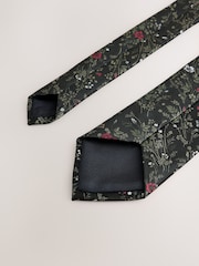 בצבע ירוק עם דוגמה פרחונית - Design Tie Clip - תמונה 3 מתוך 3