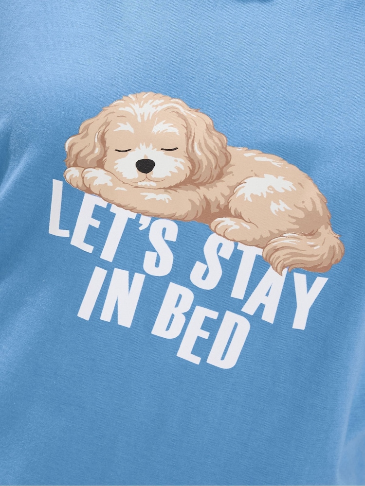 Yours Curve Blue Cockapoo Print Nightdress - Image 6 of 6 Yours Curve Blue Cockapoo Print Nightdress - Image 6 of 6