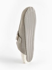 Grey Suede Clog Mule Slippers - Image 10 of 10
