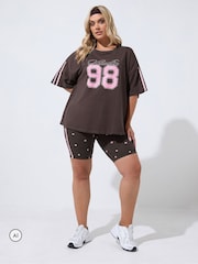 Yours Curve Brown Studio 98 Active T-Shirt - Image 5 of 7