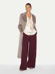 乳白色 - Jigsaw Satin Drape Neckline Blouse - 圖片 5/6