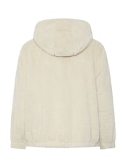 Yours Curve Faux Fur Zip Through Hooded Fleece - Imagem 6 de 6