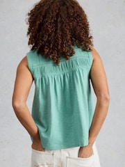 White Stuff Blue Didi Double Cloth Shirt - Image 3 of 6