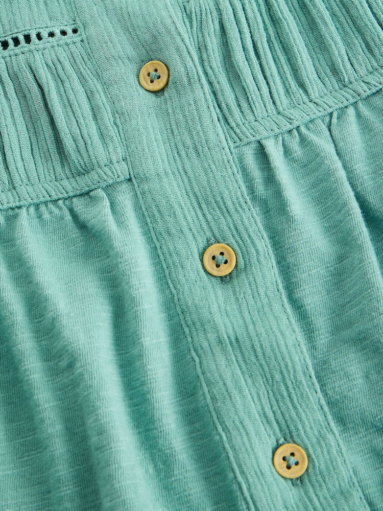 White Stuff Blue Didi Double Cloth Shirt - Image 6 of 6