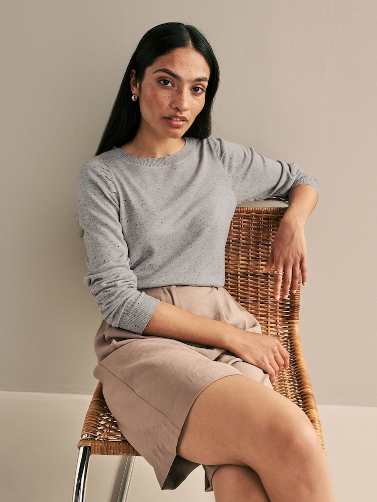 Grey Crew Neck Long Sleeve Jumper - Image 1 of 6