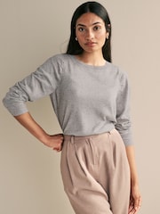 Grey Crew Neck Long Sleeve Jumper - Image 2 of 6