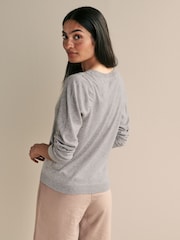 Grey Crew Neck Long Sleeve Jumper - Image 3 of 6
