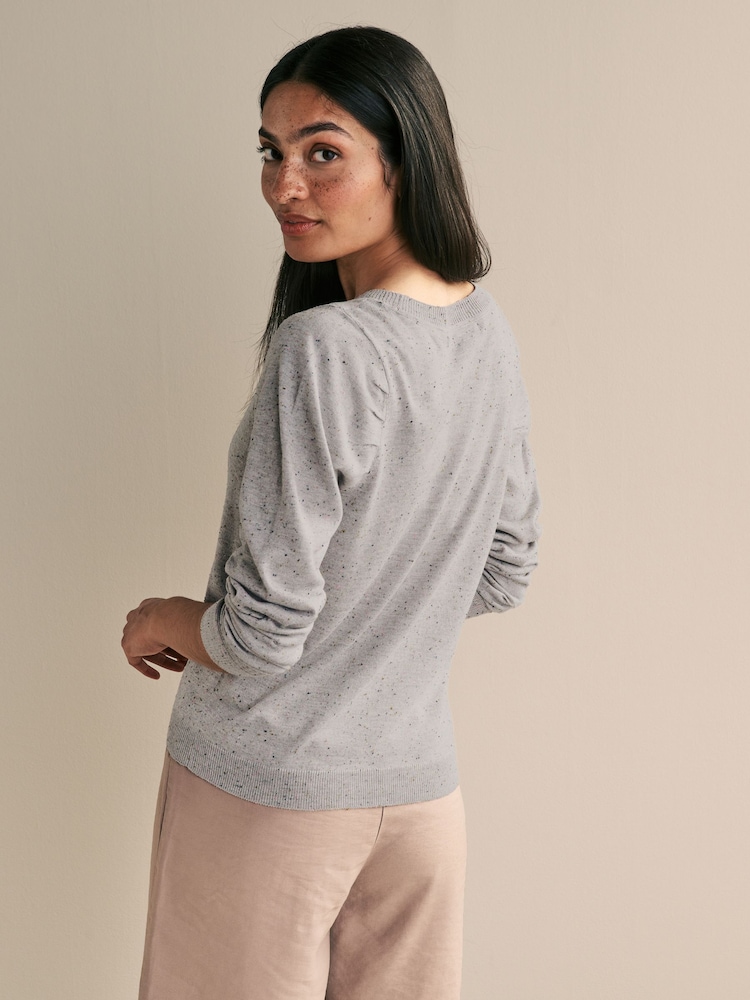Grey Crew Neck Long Sleeve Jumper - Image 3 of 6
