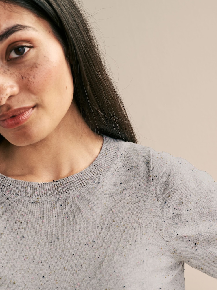 Grey Crew Neck Long Sleeve Jumper - Image 4 of 6