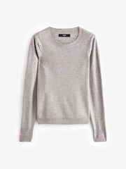 Grey Crew Neck Long Sleeve Jumper - Image 5 of 6