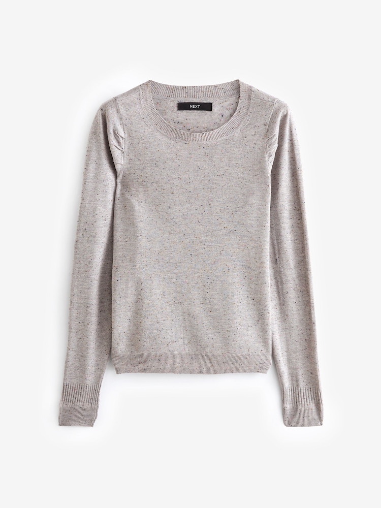 Grey Crew Neck Long Sleeve Jumper - Image 5 of 6