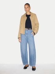 Jigsaw Cotton Crew Neck Long Sleeve T-Shirt - Larawan 4 ng 5