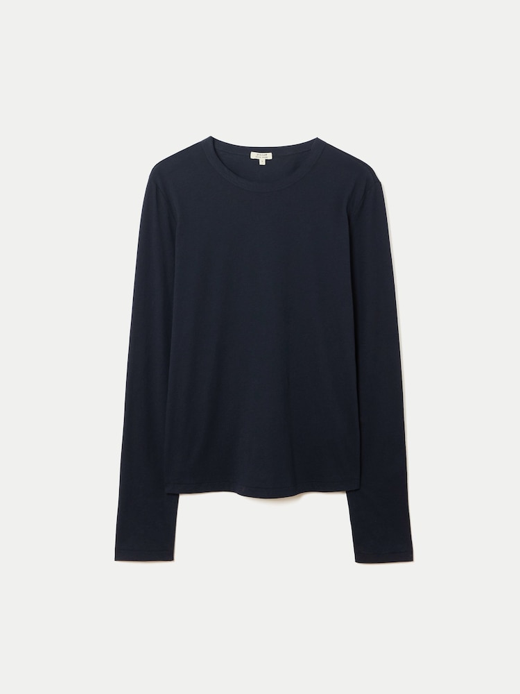 Jigsaw Cotton Crew Neck Long Sleeve T-Shirt - Larawan 5 ng 5