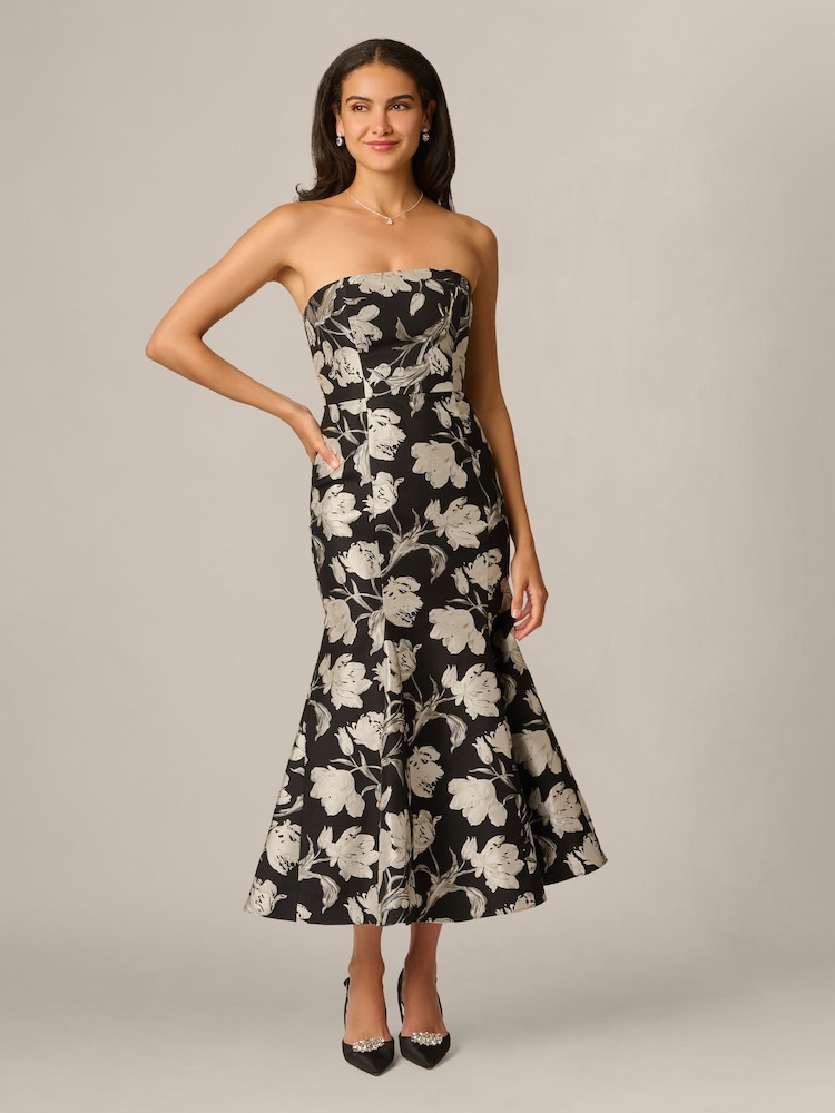 adrianna papell black floral dress Buy Jacquard from Next USA SIZE:AU 4 Womens Adrianna Papell Floral MAXI DRESSES Sexy Strapless Champagne Birthday