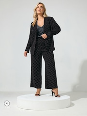 Yours Curve Black London Studded Blazer - Image 2 of 6