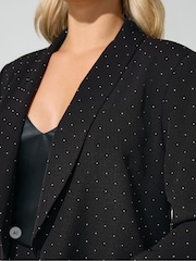 Yours Curve Black London Studded Blazer - Image 4 of 6