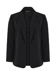 Yours Curve Black London Studded Blazer - Image 5 of 6