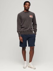 Superdry Brown Loose Fit 100% Cotton Mechanic Crew Hoodie - Image 2 of 5