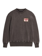 Superdry Brown Loose Fit 100% Cotton Mechanic Crew Hoodie - Image 4 of 5