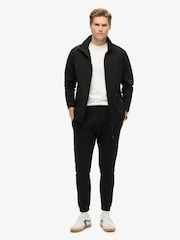 Superdry Black Tech Logo Loose Track Full Zip Jacket - Image 1 of 5